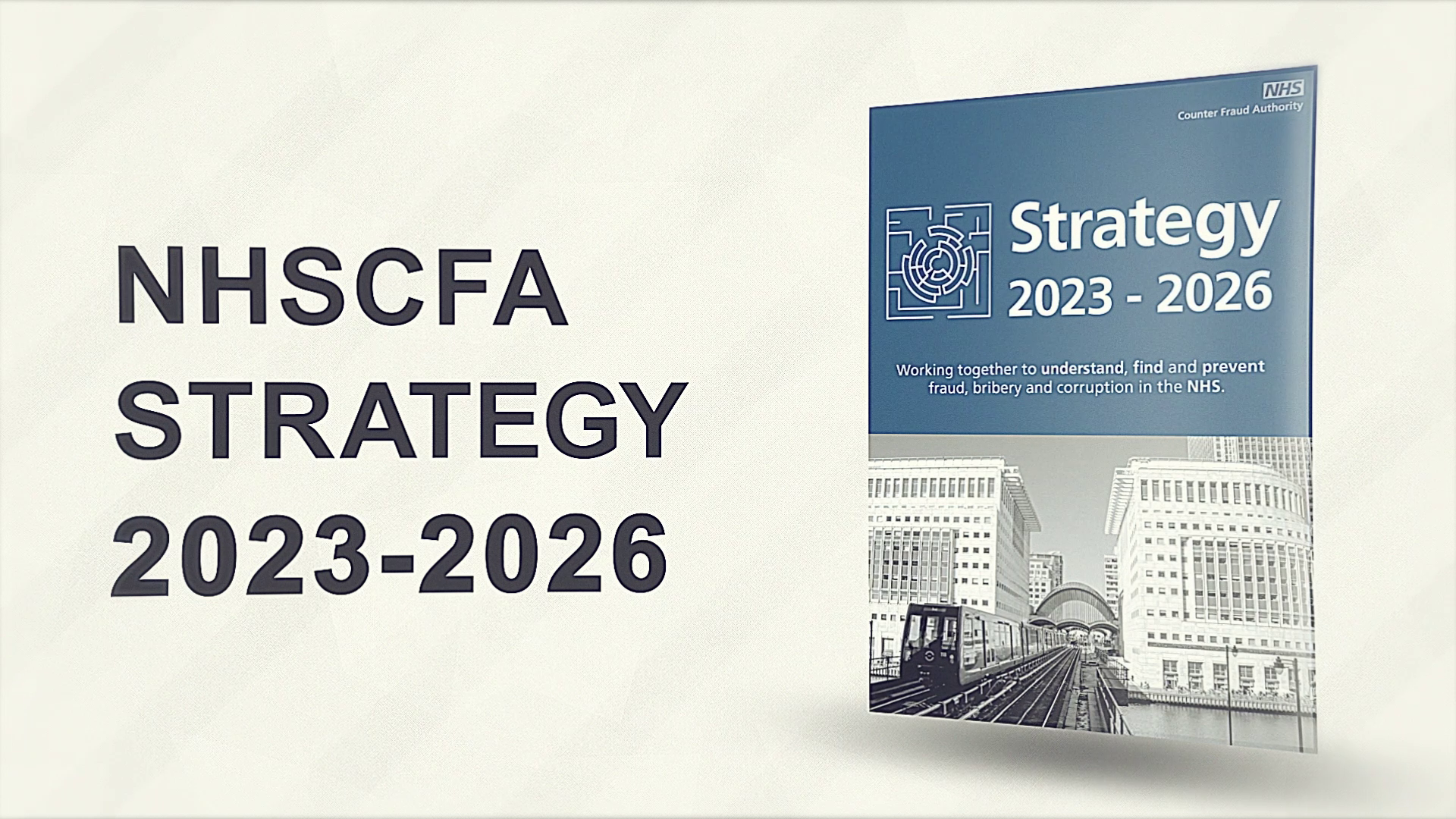 Image showing banner with the text NHSCFA strategy 2023-2026