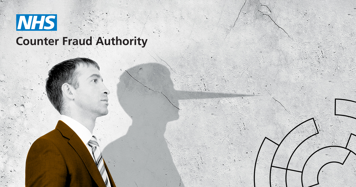 Image showing a person looking to the right of the image which a shadow in the background showing their nose to be groing indicating they are lieing