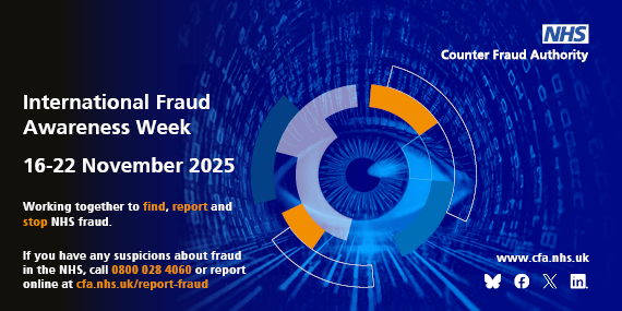 image displaying the International Fraud Awareness Week logo and the date November 16-22, 2025
