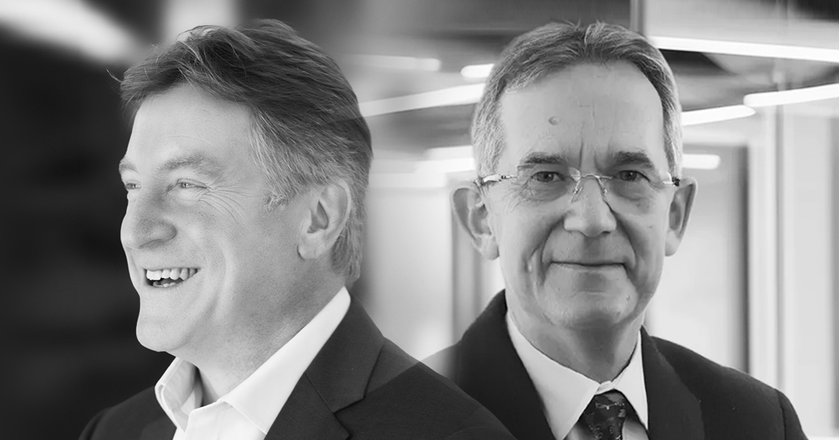 Image of interim chair Gaon Hart and new Chair Tom Tayhoe