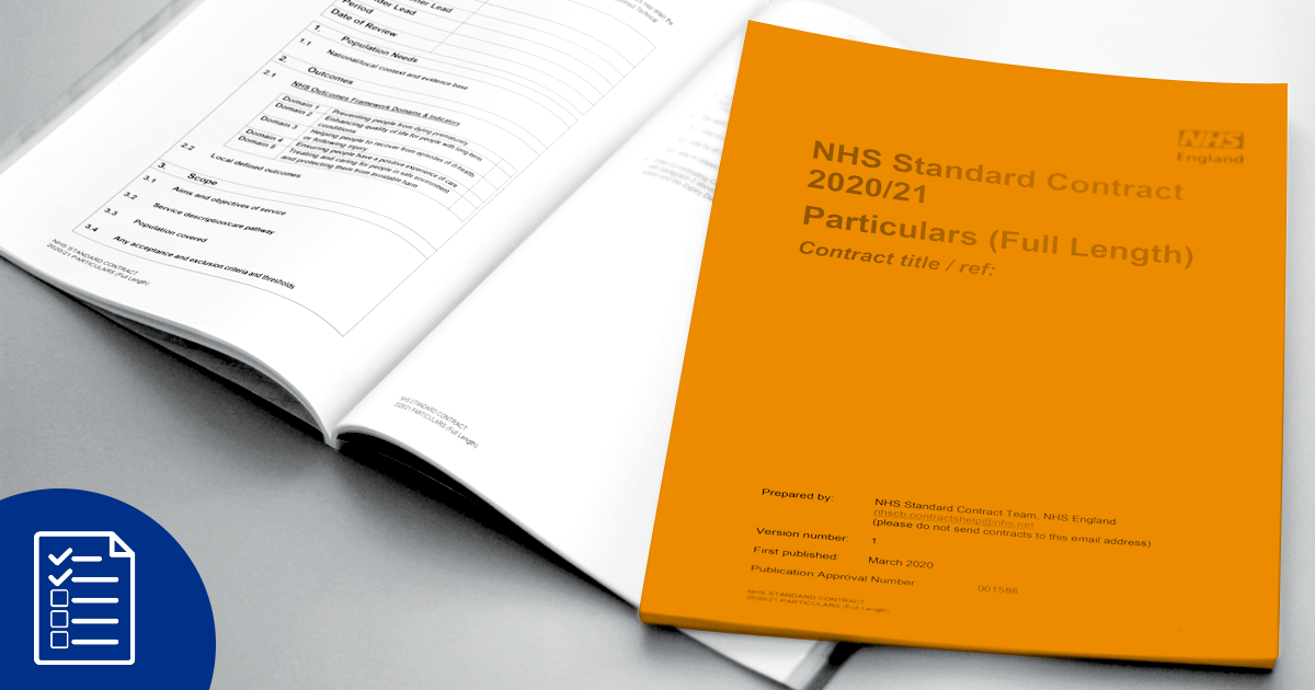 Highlighted image of the NHS Standard contract