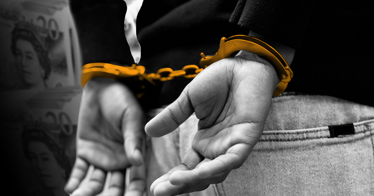 Image showing a person in handcuffs