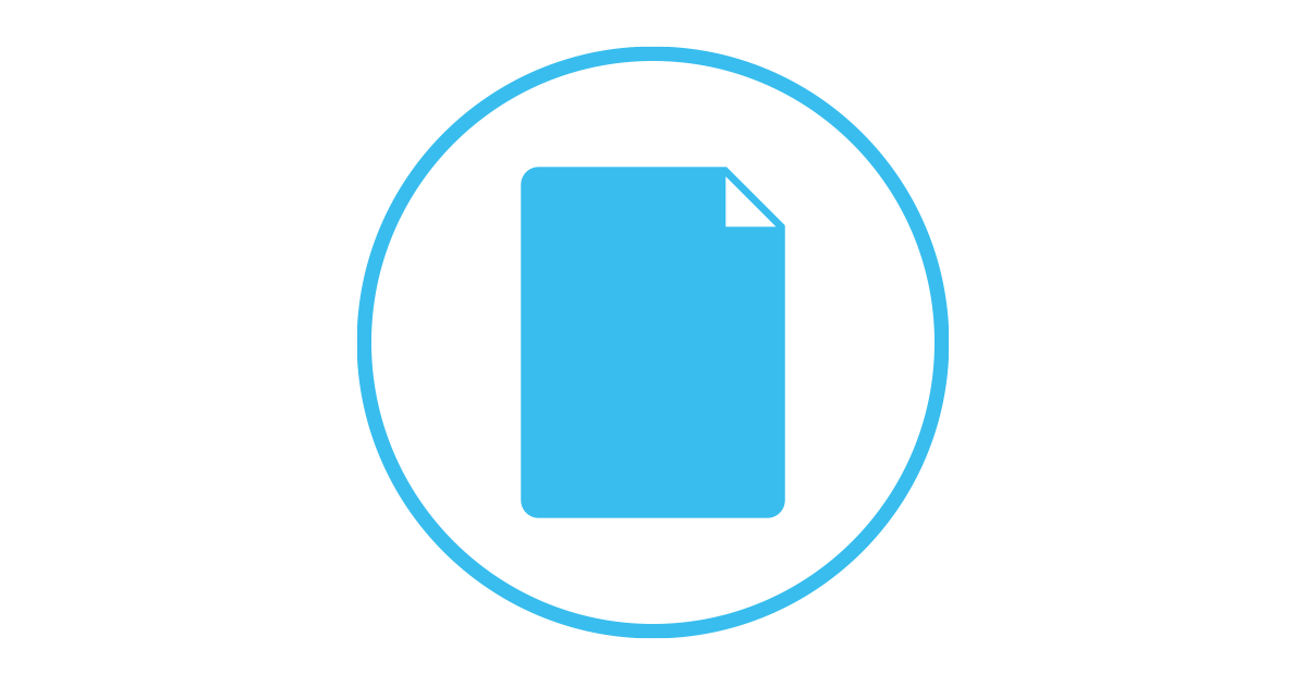 Image showing light blue ring with solid light blue page icon
