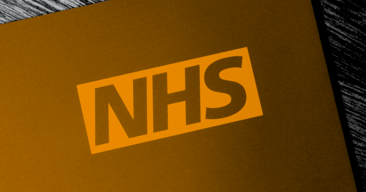 Image showing highlighted in orange document with the NHS logo on the cover