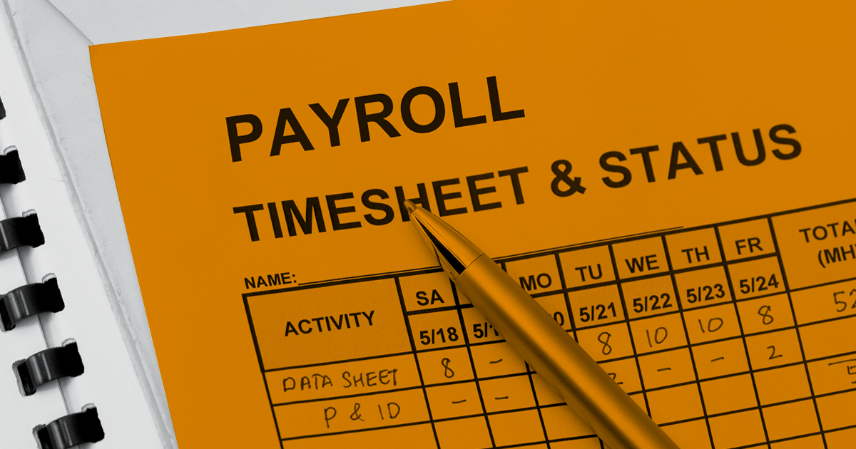 Image showing hilighted payroll form 