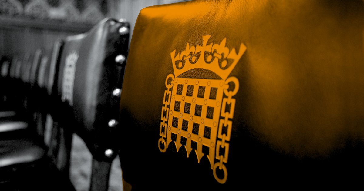 Image of highliged chair showing parlamentry logo