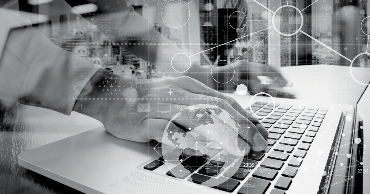 Image of a person using a laptop