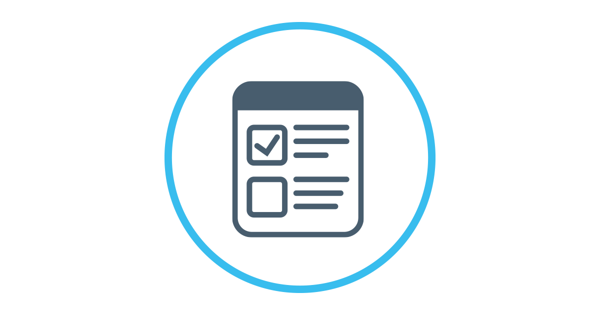 Light blue ring with bar and link graph icons inside