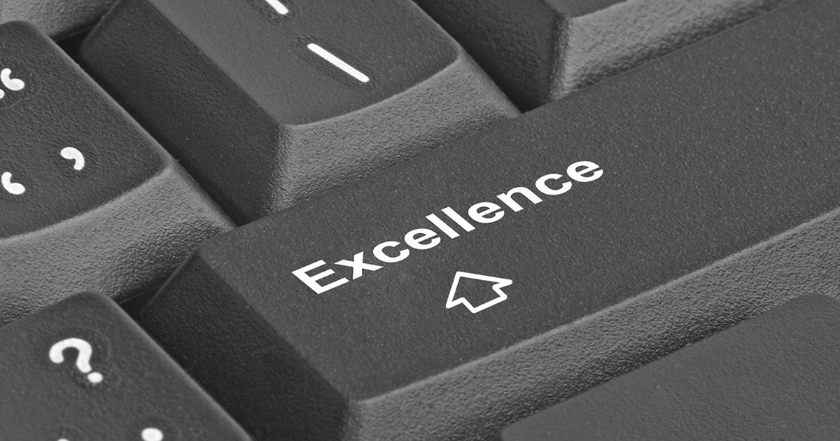 Image of a keyboard with an excellence key