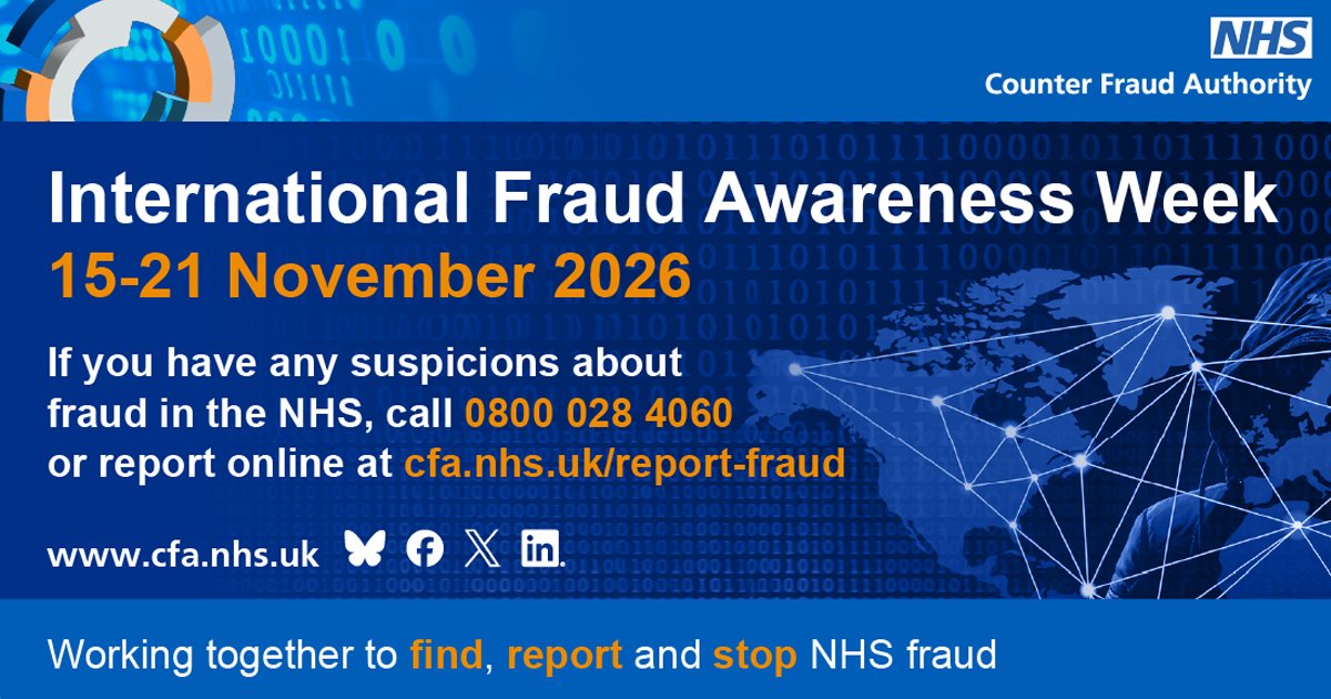 International Fraud Awareness Week logo and the date November 15-21, 2026.