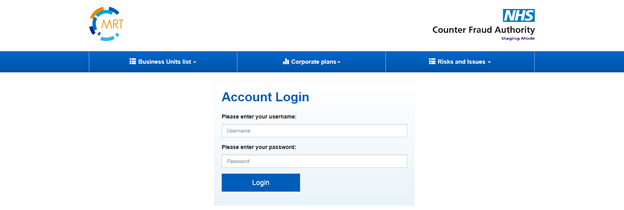 Image showing MRT Login screen