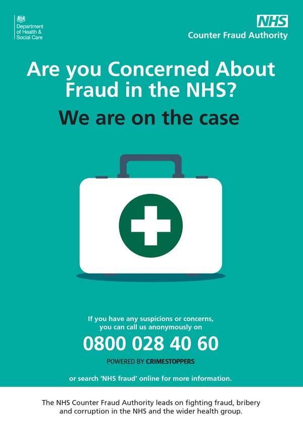 Fraud awareness NHS Fraud Prevention NHS Counter Fraud Authority