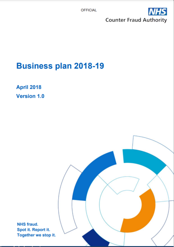 NHSCFA Business Plan 2018-19 front cover