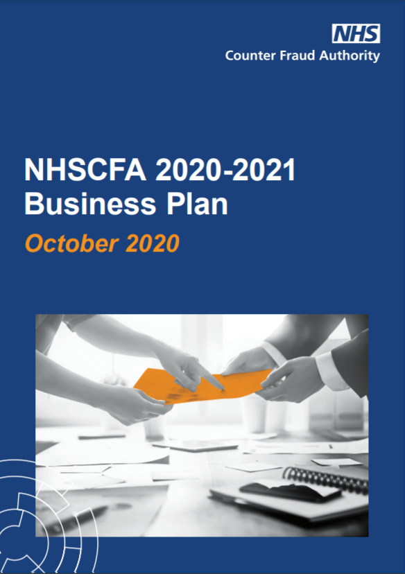 NHSCFA business plan 2020-21 front cover