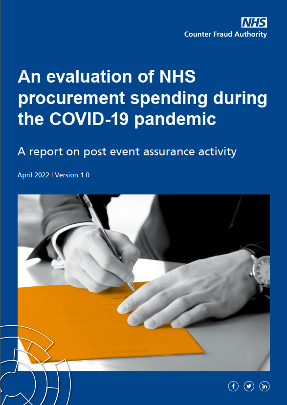 An evaluation of NHS procurement spending front cover