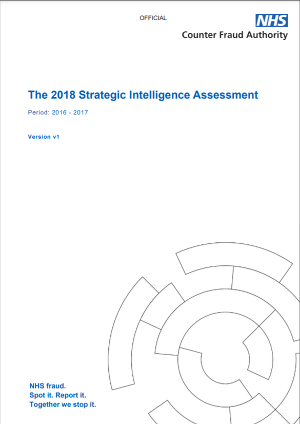 NHSCFA BStrategic intelligence assessment 2018 front cover