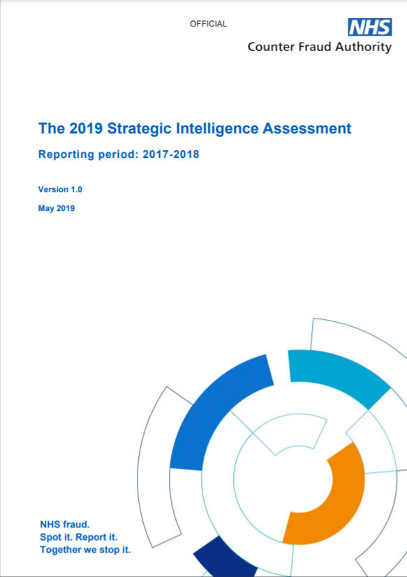 NHSCFA BStrategic intelligence assessment 2019 front cover